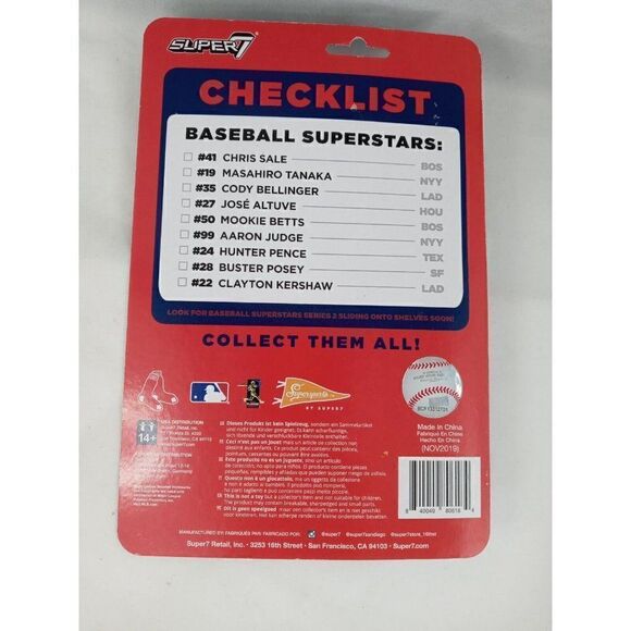 Chris Sale(Boston Red Sox MLB ReAction Figure by Super7 Brand New Seal Original - Picture 7 of 12